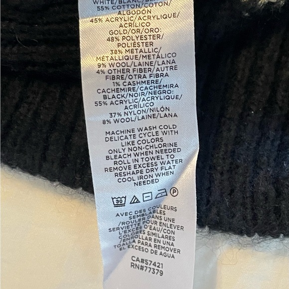 Ann Taylor NWT Cream, Gold and Black Fair Isle Sweater, Size “XS” - Picture 10 of 10